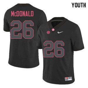 NCAA Youth Alabama Crimson Tide #26 Kyriq McDonald Stitched College Nike Authentic Black Football Jersey SO17I00RS
